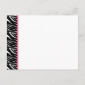 白黒ゼブラ炎カスタム炎の日付を保存 案内ポストカード (裏面)