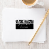 白黒ゼブラ結婚の住所 ラベル (インサイチュ)