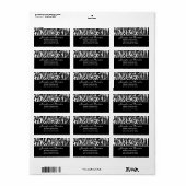 白黒ゼブラ結婚の住所 ラベル (フルシート)