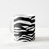 白黒ゼブラ縞模様 コーヒーマグカップ (正面左)