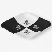 白黒ゼブラ ペーパープレート (傾斜あり)