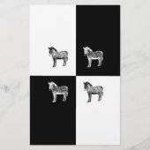 白黒ゼブラ 便箋 (正面)