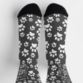 白黒ソックスパーソナライズされた – ペット写真 ソックス (上部)