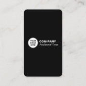 白黒ソーシャルアイコンQRコードミニマリストカスタム 名刺 (裏面)