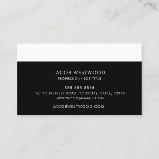 白黒ソーシャルメディアモダンミニマシンプルリスト 名刺 (裏面)