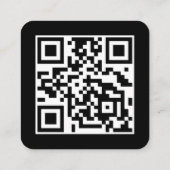 白黒ソーシャルメディアConnect With Us QRコード スクエア名刺 (裏面)