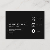 白黒ソーシャルメディモダンア 名刺 (正面)