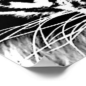 白黒タイガーアイズポスタープリント ポスター (角)