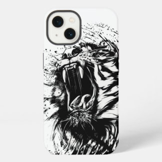 白黒タイガーアップルIPHONEケース iPhone 13ケース