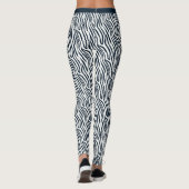 白黒タイガーストライプパターンジムフィットネス レギンス (裏面)