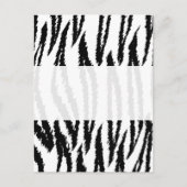 白黒タイガープリント。タイガーパターン。 ポストカード (正面)