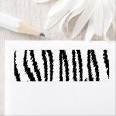 白黒タイガープリント。タイガーパターン。 ラベル (インサイチュ)