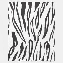 白黒タイガープリント フリースブランケット