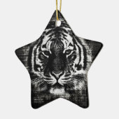 白黒タイガーヴィンテージオーナメント セラミックオーナメント (左)