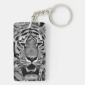 白黒タイガー顔 キーホルダー (裏面)