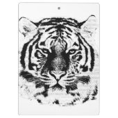 白黒タイガー顔 クリップボード (裏面)