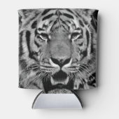 白黒タイガー顔 缶クーラー (正面)