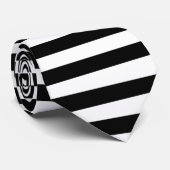 白黒タイストライプのプ ネクタイ (ロール)