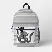 白黒タイドラゴンエンジェル、辰年 プリントバックパック (正面)