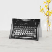 白黒タイプライター カード (黄色い花)