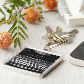 白黒タイプライター キーホルダー (側面)