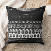 白黒タイプライター クッション (ブランケット)