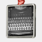 白黒タイプライター メタルオーナメント (左)