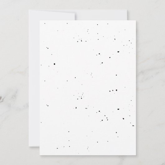 白黒タイポグラフィの(ばちゃばちゃ)跳ねるは感謝していしています サンキューカード (裏面)