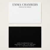 白黒タイポグラフィイヤリング表示カード (正面&裏面)