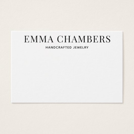 白黒タイポグラフィイヤリング表示カード (正面)