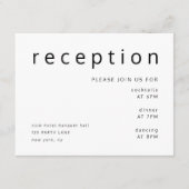 白黒タイポグラフィエレガントウェディング披露宴 エンクロージャーカード (正面)