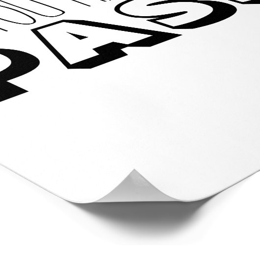 白黒タイポグラフィパスがあるか ポスター (角)