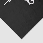 白黒タイポグラフィ円フランスの切り離し 薄葉紙 (詳細)