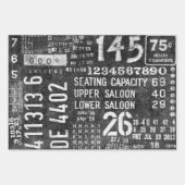 白黒タイポグラフィ切り離し紙 ラッピングペーパーシート (正面)