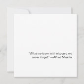 白黒タイポグラフィ卒業フラットカード 案内状 (裏面)