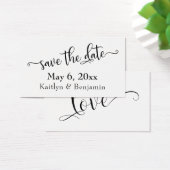 白黒タイポグラフィ日付の保存カードの挿入 (デスク)