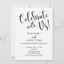 白黒タイポグラフィ結婚アフターお祝い