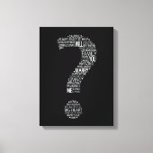 白黒タイポグラフィ キャンバスプリント (正面)