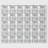 白黒タイポグラフィ ラッピングペーパー (フラット)