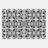 白黒タイルパターンセット1 ラッピングペーパーシート (正面3)