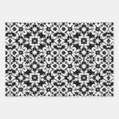 白黒タイルパターンセット1 ラッピングペーパーシート (正面2)