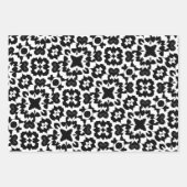 白黒タイルパターンセット1 ラッピングペーパーシート (正面)