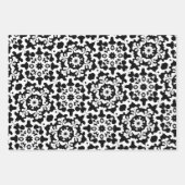 白黒タイルパターンセット2 ラッピングペーパーシート (正面)