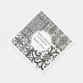 白黒タイルパター素朴ンファームブライダルシャワー スタンダードランチョンナプキン (角)