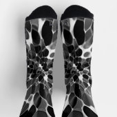 白黒タイ染料 ソックス (上部)