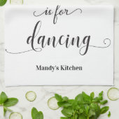 白黒タオル用踊りおもしろい引用文 キッチンタオル (折り畳み)