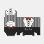 白黒タキシードストライプの- フェイバーボックス (折り畳みなし)