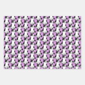 白黒タキシード子猫デザイン包装紙 ラッピングペーパーシート (正面2)