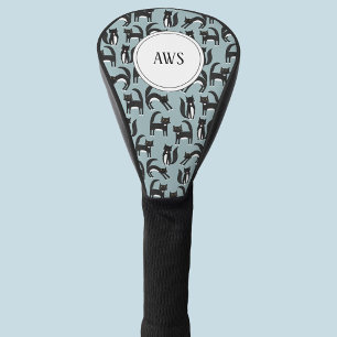 白黒タキシード猫おもしろいパターンゴルフクラブヘッドC ゴルフヘッドカバー