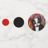 白黒タキシード猫デイジーレッドブラック コンフェッティ (裏面)